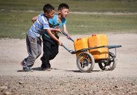 children, water, container